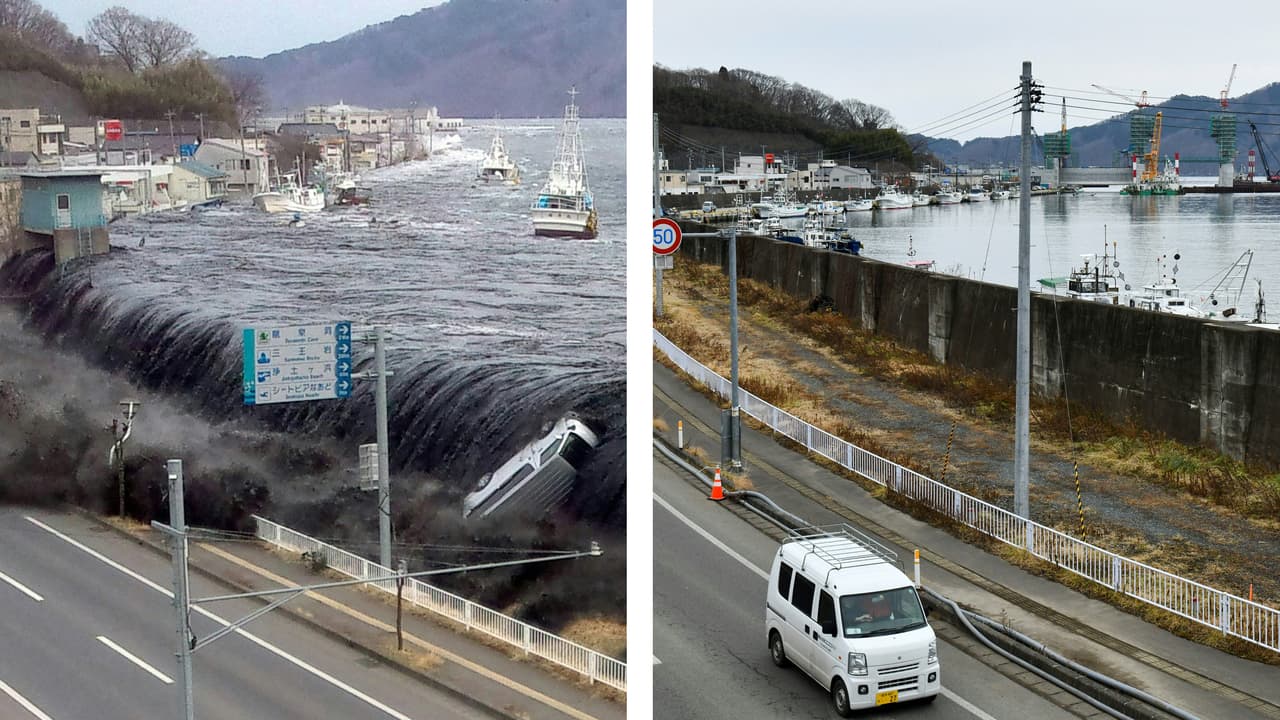 A 11 años del terremoto y tsunami de Japón, imágenes interactivas del antes y el después