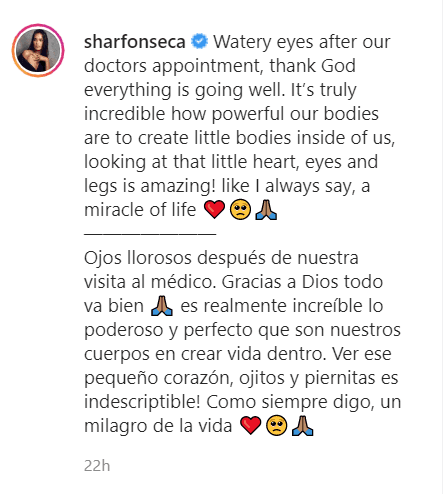 La modelo también salió feliz de la cita médica porque "todo va bien" con su embarazo.