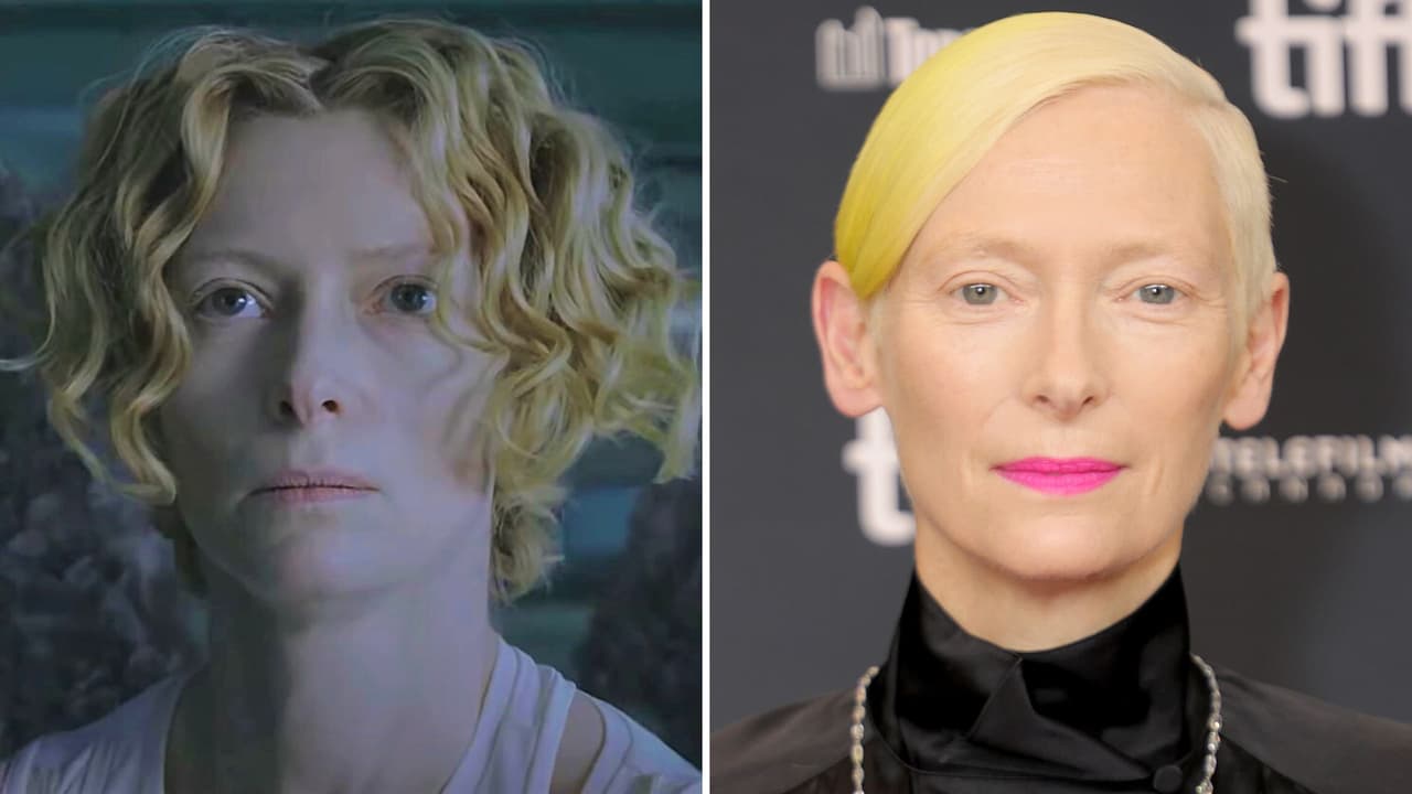 Tilda Swinton dio vida al arcángel Gabriel