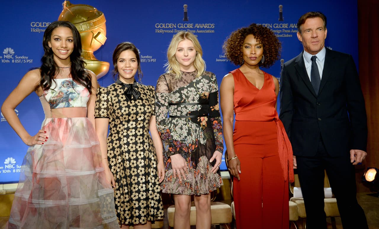 Chloë Grace Moretz, America Ferrera, Dennis Quaid, Angela Bassett y Corinne Foxx fueron los encargados de develar la lista de nominados a los Golden Globes.