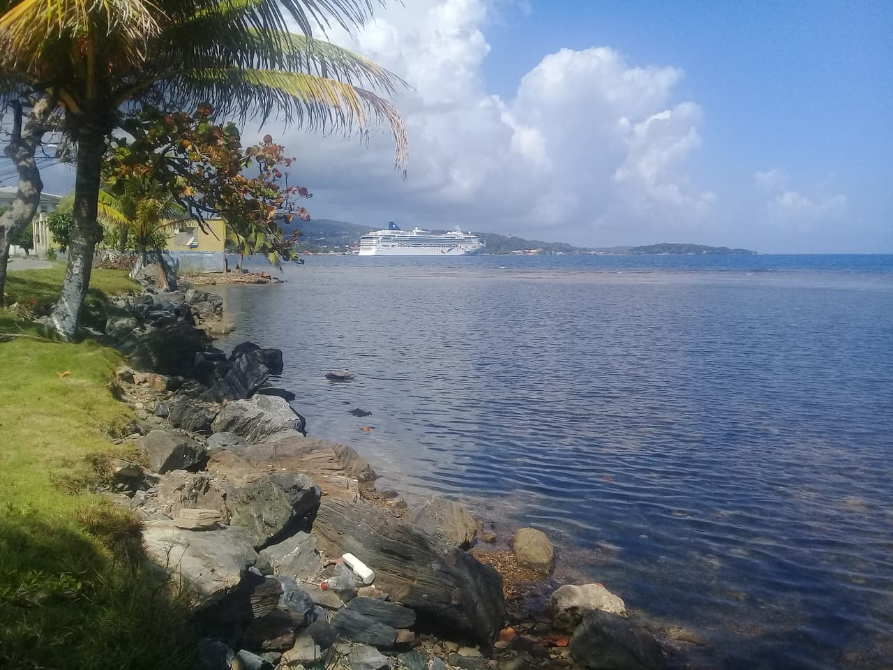 Esta foto muestra un crucero en la isla de Roatán, Honduras, marzo 2018.