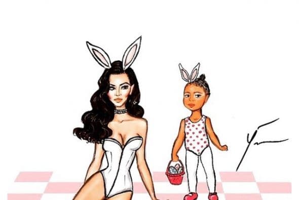 Encantadora ilustración de mami e hija.