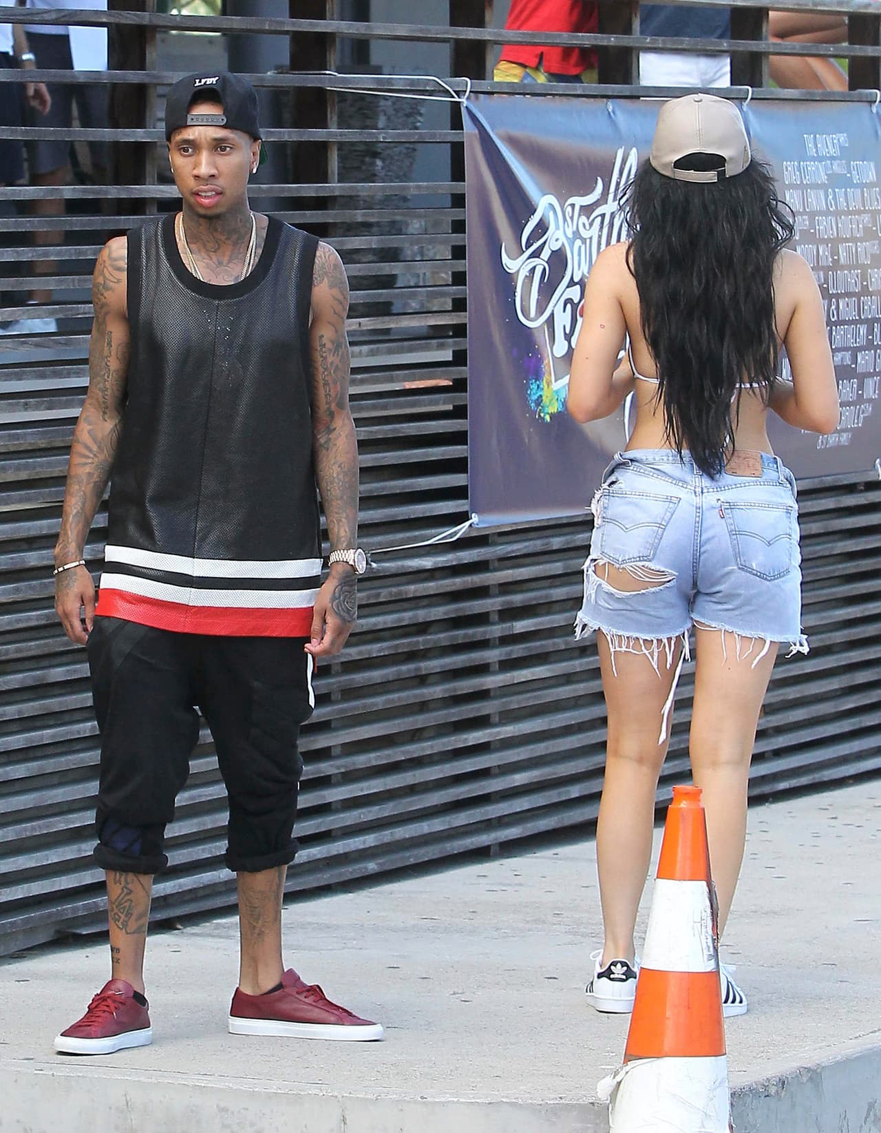 El rapero Tyga, novio de Kylie, también las acompañó.