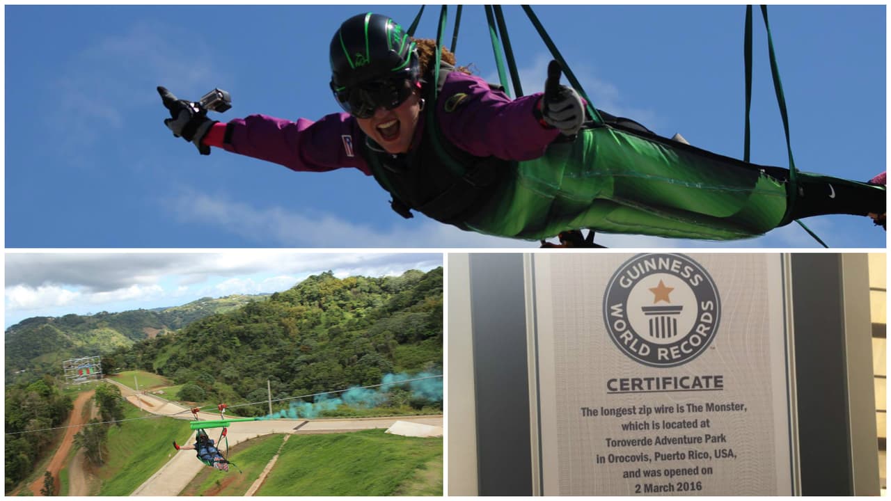 Puerto Rico tiene el zipline más largo del mundo y rompe record Guinness