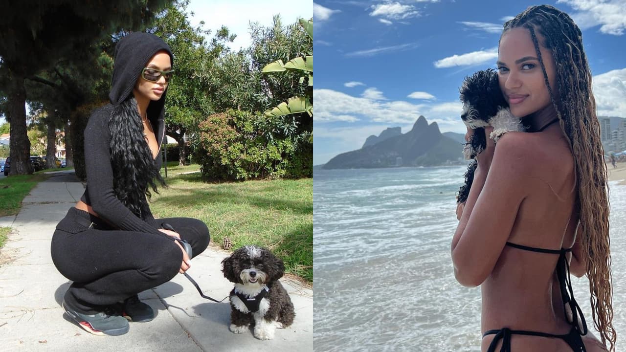 Ella es la modelo Juliana Nalú, con quien se vinculó sentimentalmente a Lewis Hamilton en febrero pasado.