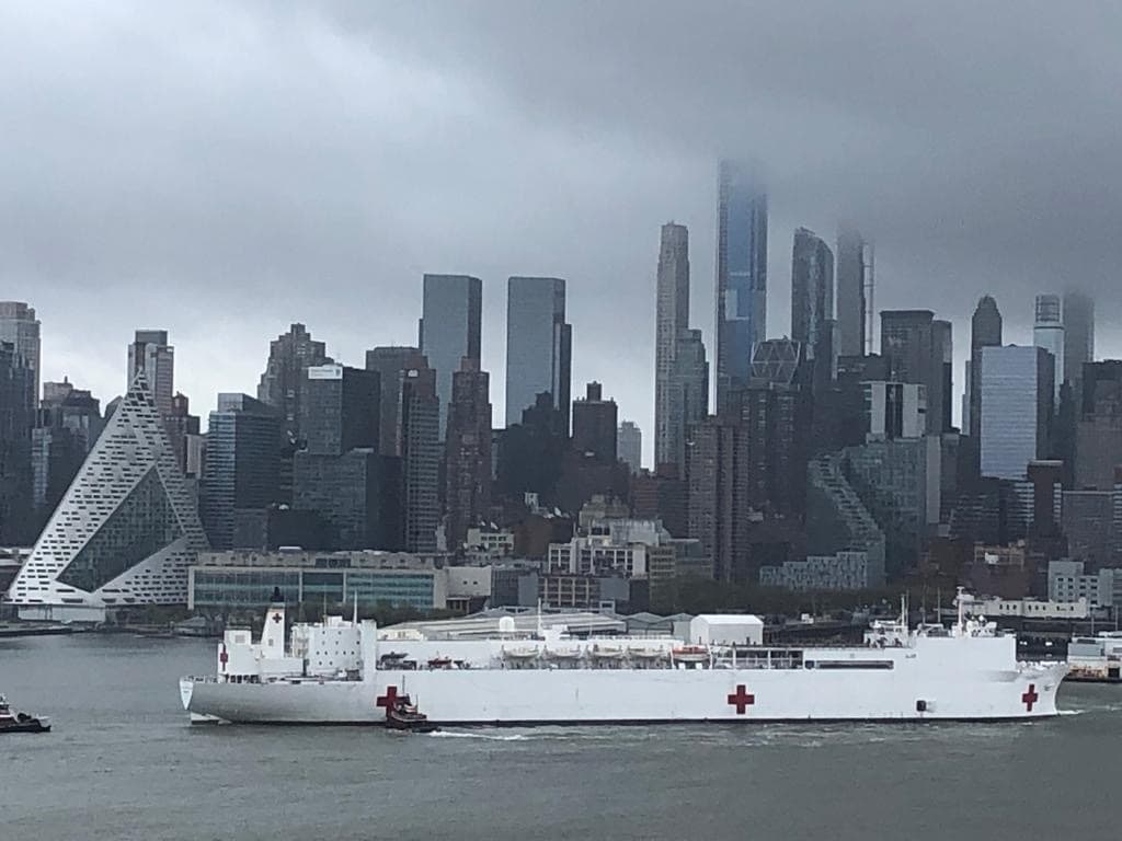 Llegada del barco hospital 
<a href="https://www.univision.com/local/nueva-york-wxtv/el-barco-hospital-comfort-se-dirige-a-nueva-york-para-atender-la-emergencia-por-coronavirus">Comfort </a>al puerto de Manhattan para ayudar con la crisis de capacidad hospitalaria que se vio a finales de marzo.