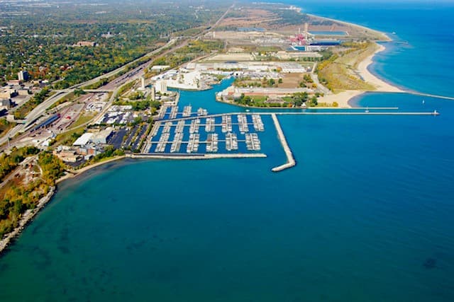 Así luce Waukegan desde el aire.