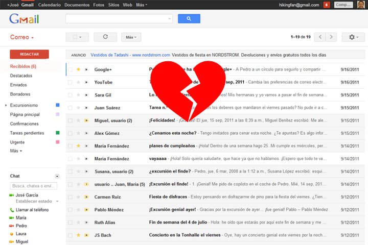 <b>E-MAIL</b>
<br>
<b>El mail se usa mucho para fines laborales, pues da mucha formalidad entonces también está perfecto para terminar una relación formal.</b>
<br>