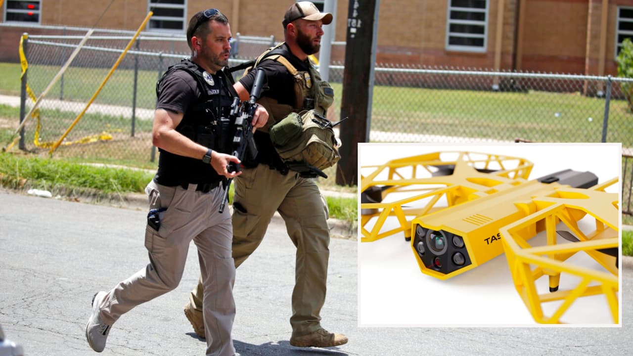 Empresa de Arizona propone drones armados con Taser para detener tiroteos en escuelas