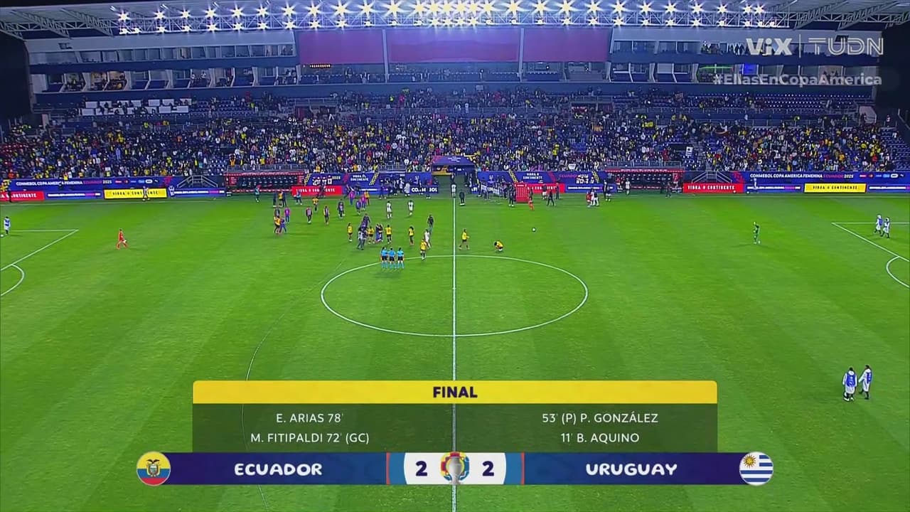 ¡Ecuador rescata el empate ante Uruguay en Copa América Femenil!