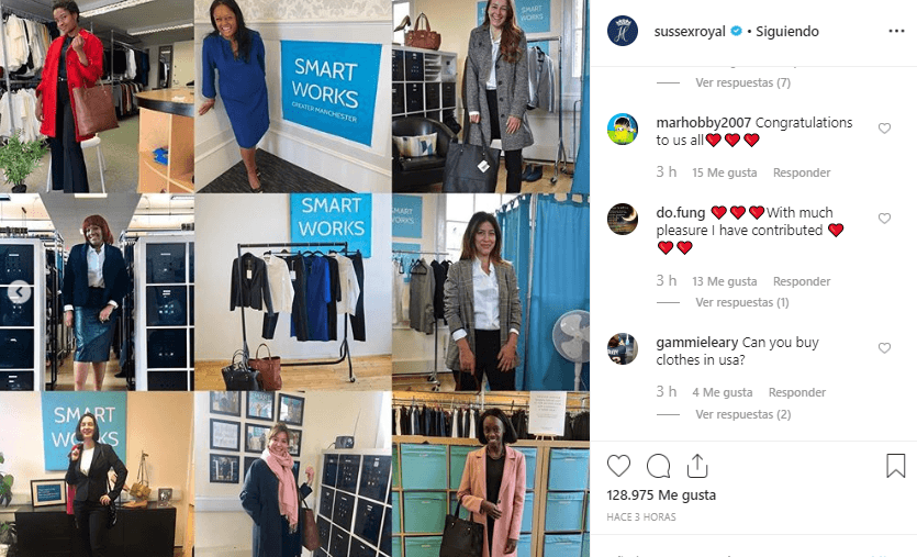 Asimismo, se compartieron fotografías de las mujeres que se han beneficiado por esta iniciativa que apoya la esposa del príncipe Harry.