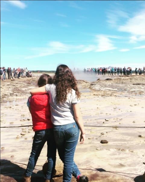 Así es la vista desde el géiser de Arnessysla, Islandia.