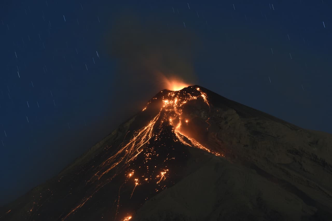 La última erupción del 'volcán de fuego’ fue en octubre de 2017.