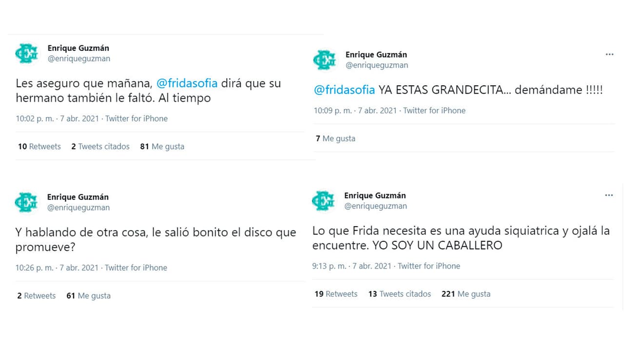 Enrique Guzmán se defendió de acusación de abuso sexual en contra de su nieta Frida Sofía