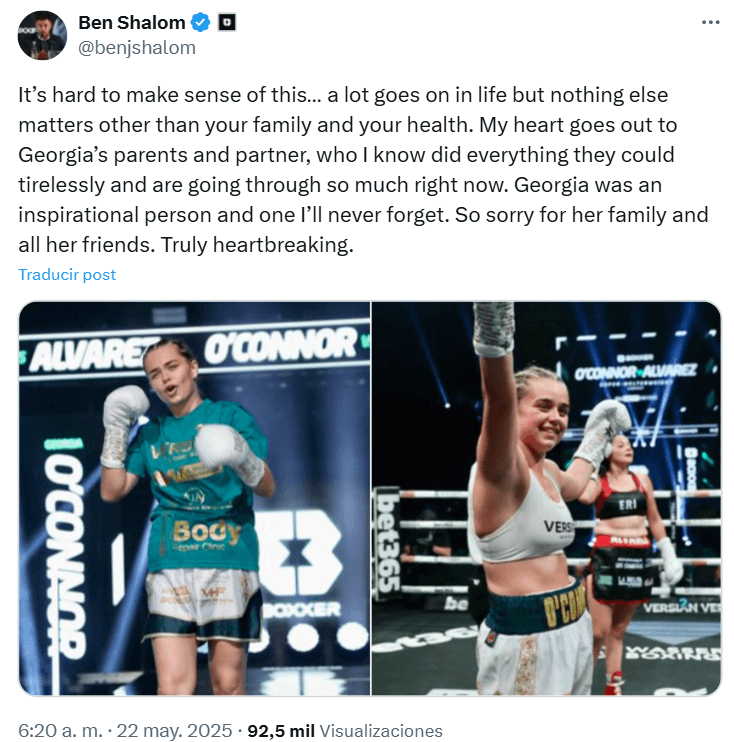 Así se dio a conocer la muerte de Georgia O’Connor.