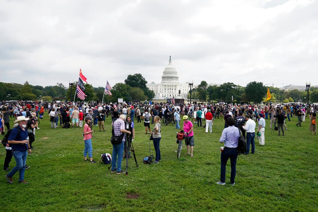 Así lucía el lugar donde se reunieron los manifestantes.