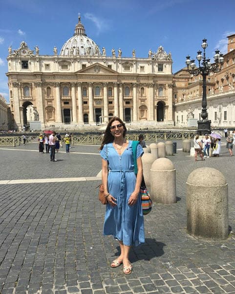 La actriz tuvo la oportunidad de visitar El Vaticano y vivir una experiencia religiosa.