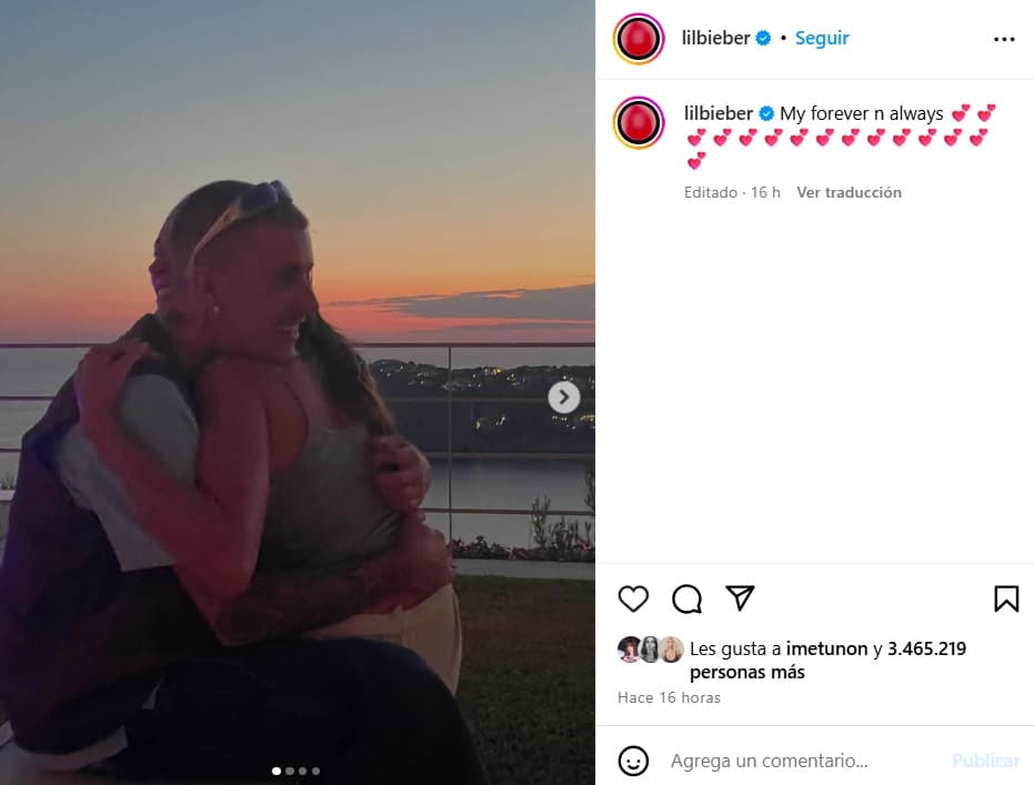 Justin Bieber con Hailey.