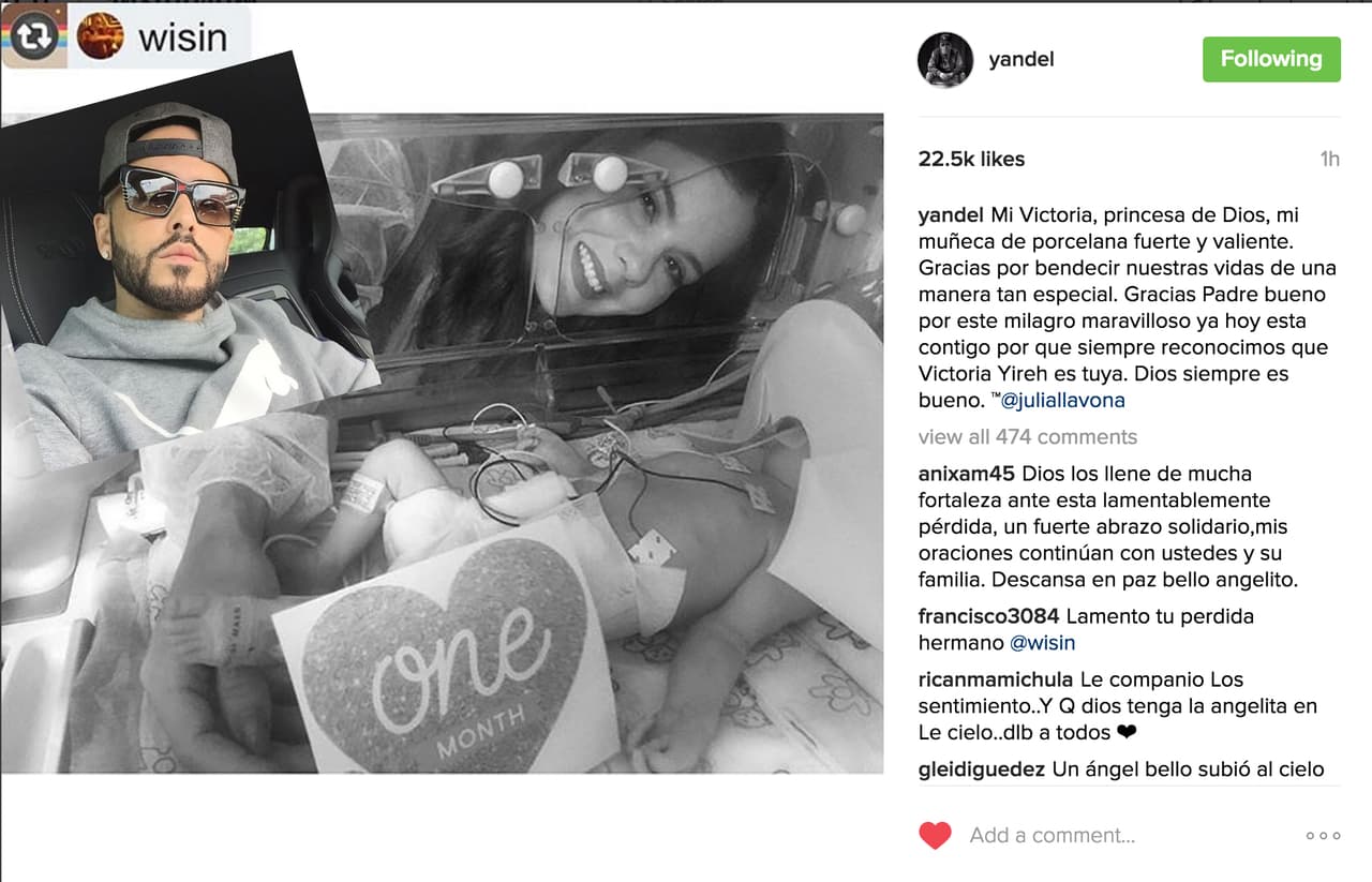 Su gran amigo Yandel también se solidarizó en este triste momento.