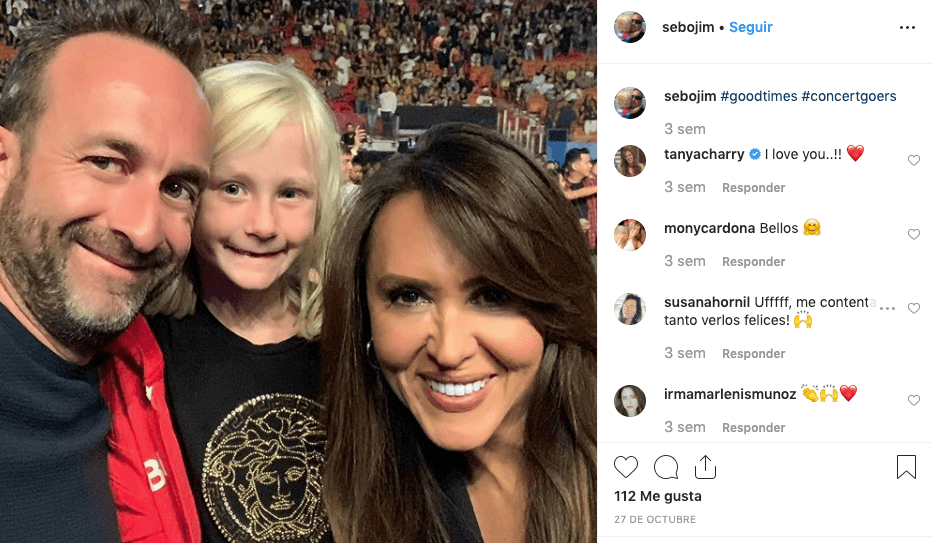 Las imágenes en Instagram indican que Tanya también mantiene una tierna relación con la hija de Sebastián.