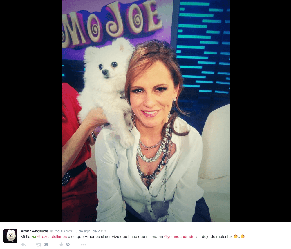 Otra de sus "tías" favoritas es Roxana Castellanos.