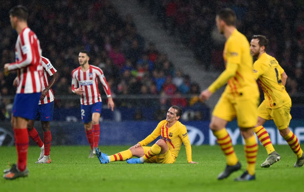 Antoine Griezmann no tuvo su mejor partido ante su exequipo, participó poco y estuvo lejos de generar peligro.