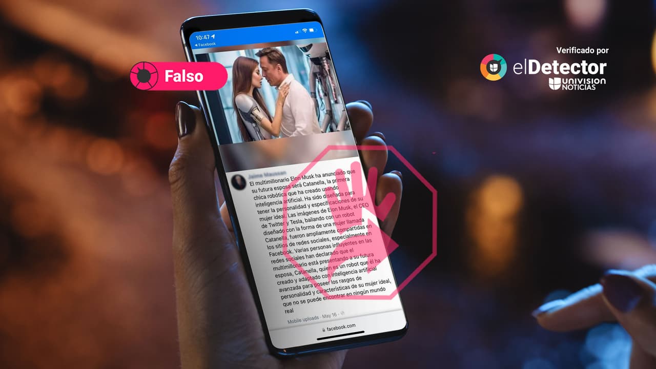 Elon Musk NO creó esa robot para que sea su esposa: la imagen fue generada con inteligencia artificial