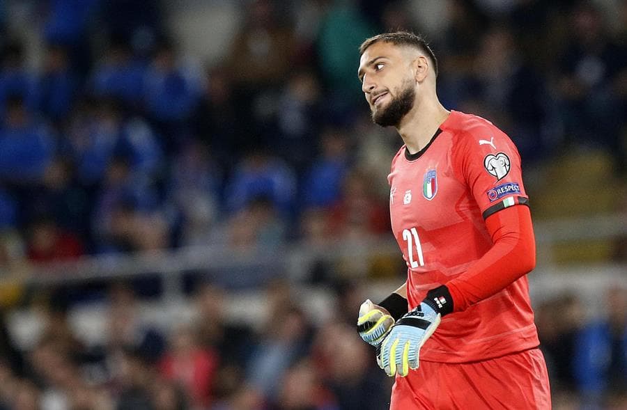 El portero italiano Gianluigi Donnarumma, jugador del Milan.