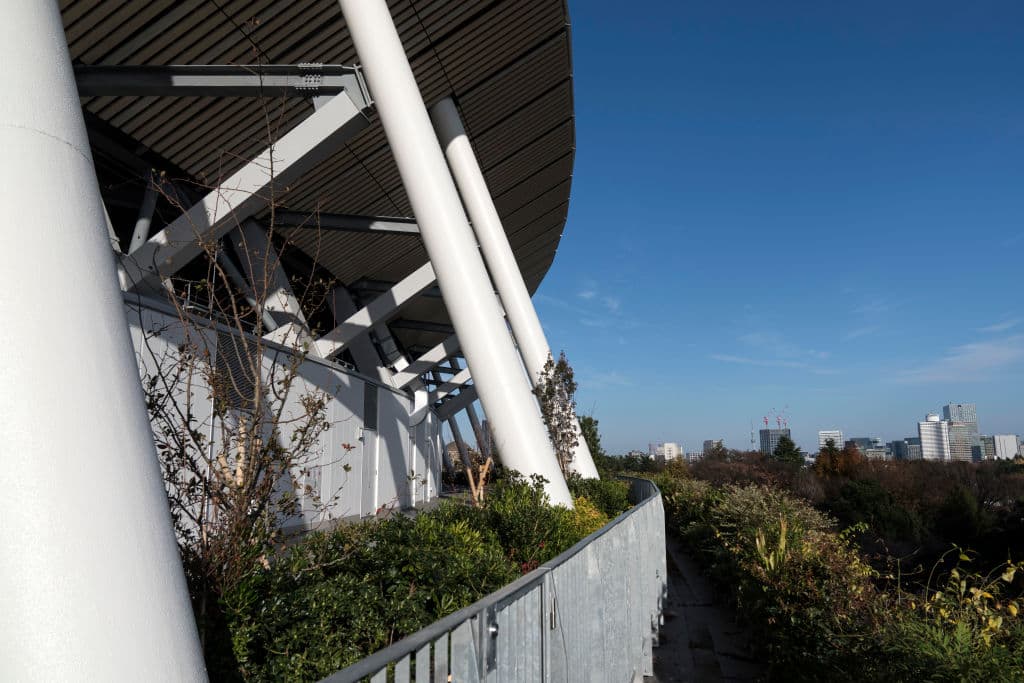 El estadio fue construido sobre el espacio que anteriormente ocupaba el estadio olímpico que se usó para los Juegos Olímpicos de 1964. El estadio será sede de las ceremonias de inauguración y clausura de los Juegos Olímpicos, así como del atletismo, que darán inicio el próximo 24 de julio.