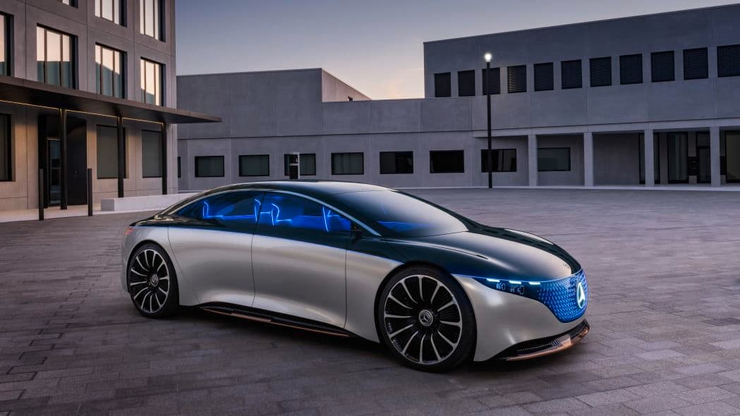 Mercedes-Benz Vision EQS presentado en el Auto Show de Frankfurt 2019.