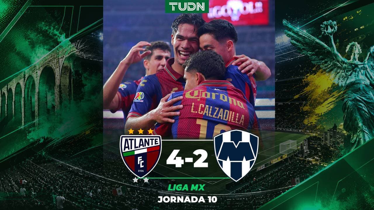 ¡Atlante sorprende y le pega a Rayados de Monterrey en un partidazo!