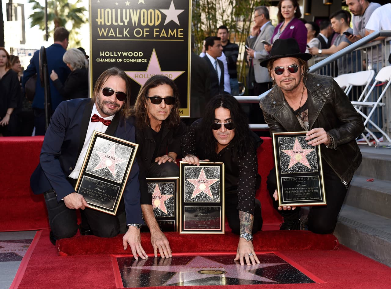 Maná recibe estrella en el Paseo de la Fama de Hollywood