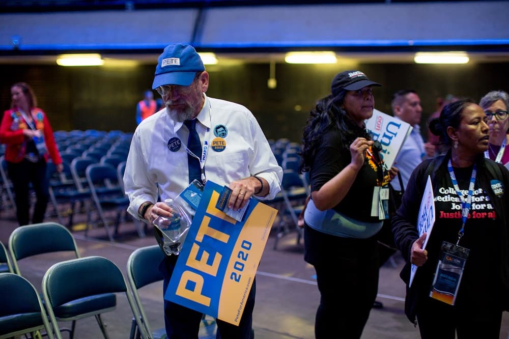 Un seguidor del candito Pete Buttigieg.