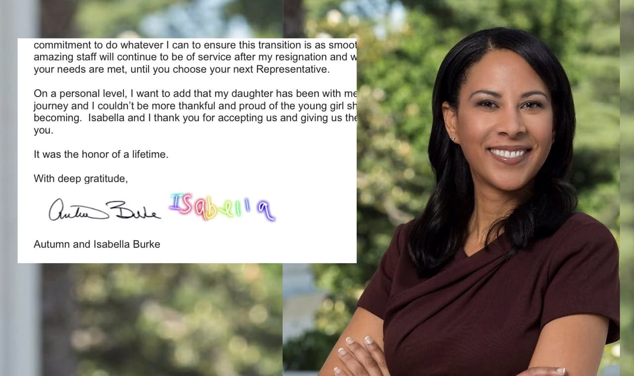 Asambleísta de California Autumn Burke renuncia a su cargo: su hija también firmó la carta