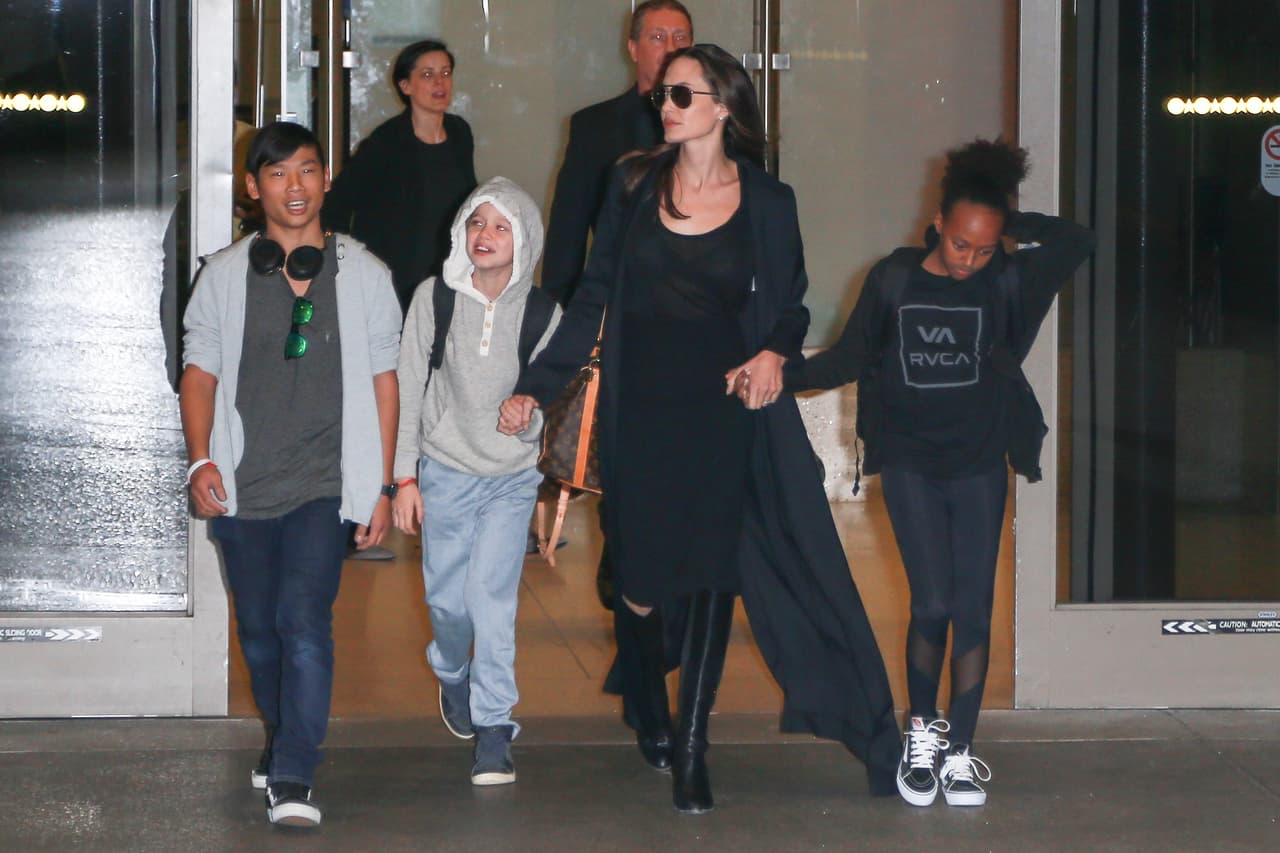 Angelina por fin regresó a Estados Unidos.