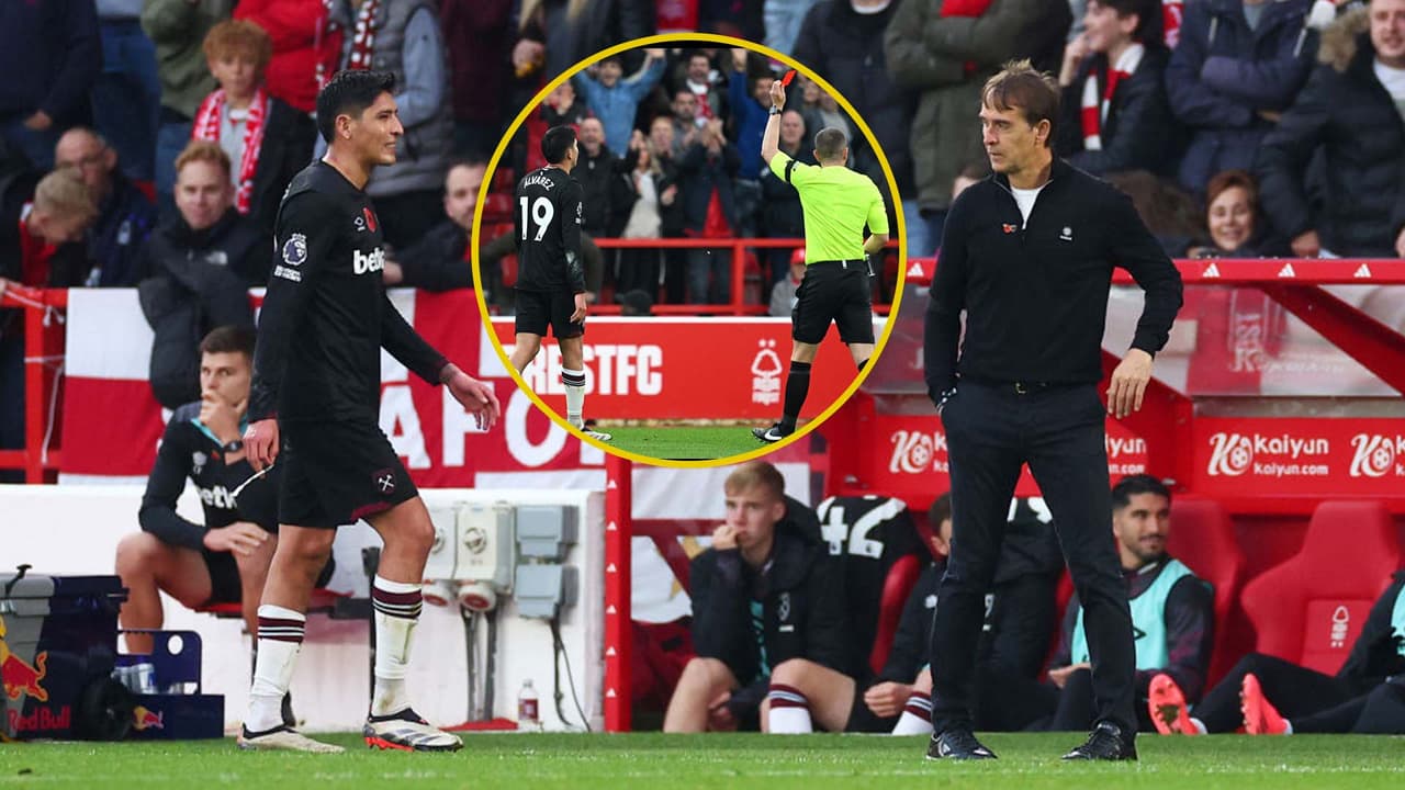 Edson Álvarez pierde la cabeza y es expulsado con el West Ham