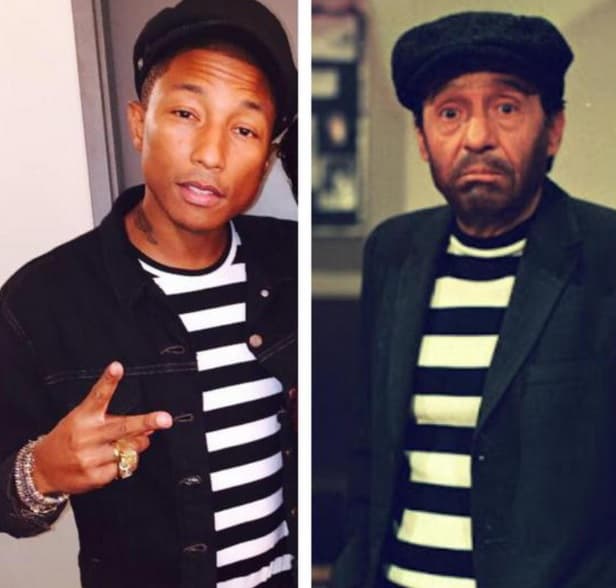 Pharrell Williams fue comparado con el personaje de 'El Chompiras', creado por Roberto Gómez Bolaños, 'Chespirito'.