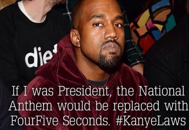 Bueno... de ser presidente, Kanye haría algunas modificaciones a los símbolos patrios.