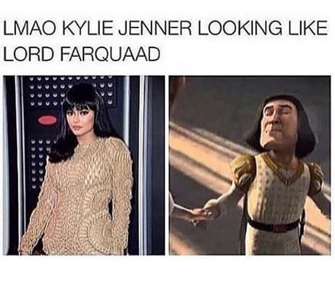 También se burlaron del look de Kylie Jenner.