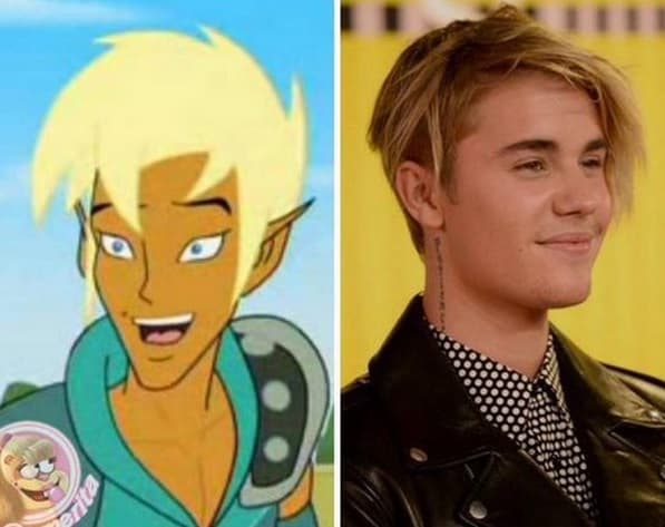 Justin Bieber tampoco se salvó. Su peinado fue motivo de muchas risas.