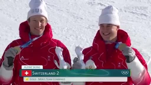 1-2 para Suiza en el slalom combinado por equipos