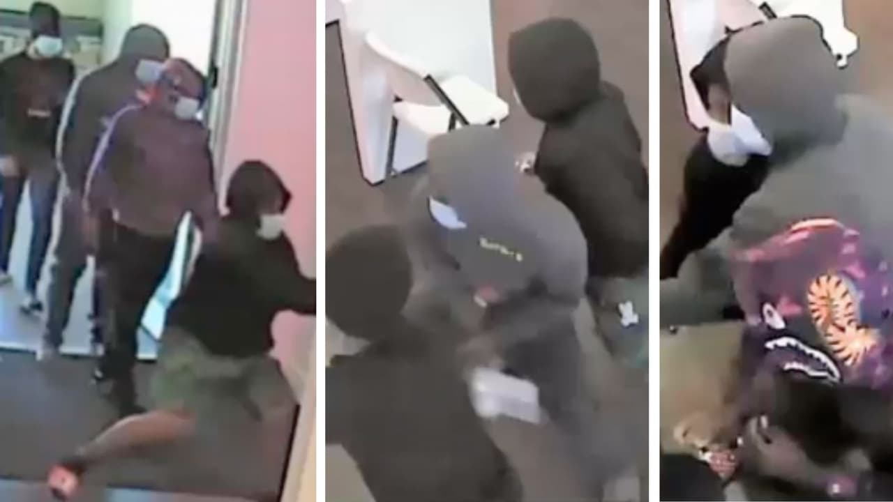 Buscan a 5 sospechosos que robaron una tienda de celulares en Lakeland