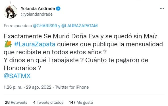 <b>"La huevona es ella"</b>, reiteró en contra de Laura Zapata. 
<br>