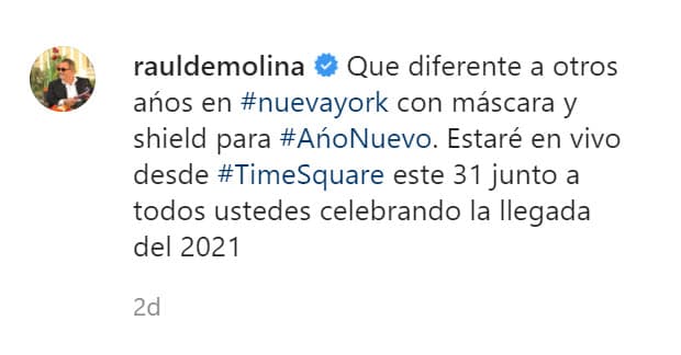 Así dejó ver sus impresiones al ver la ciudad en una pandemia.