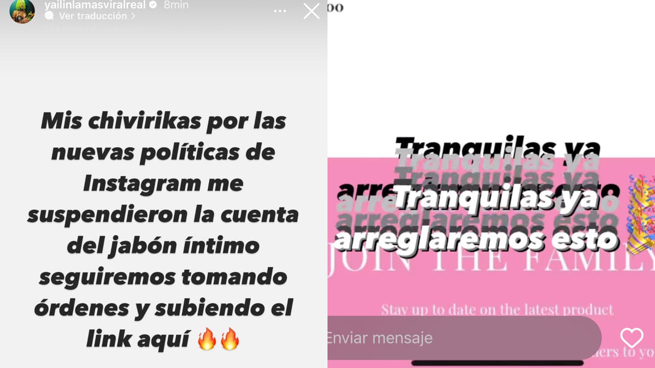 Luego, Yailin La Más Viral explicó con estas publicaciones por qué desapareció su mensaje.