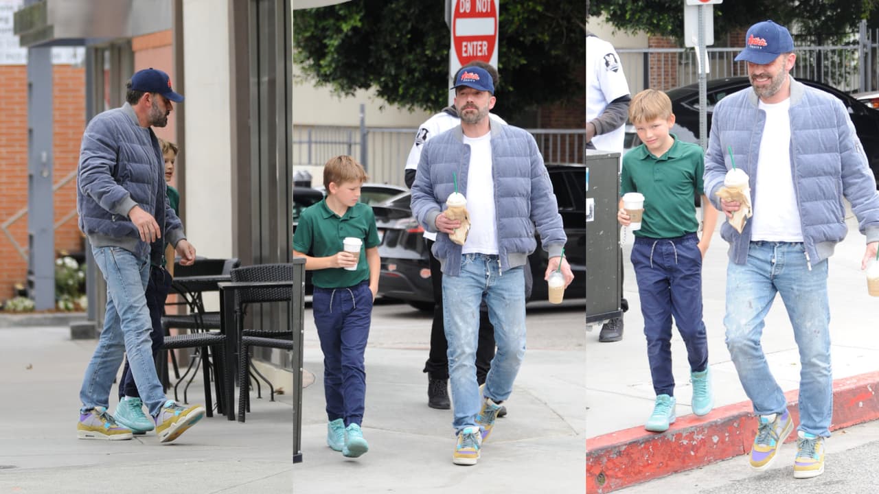 Ben Affleck también pasó tiempo con su hijo Samuel, con quien se fue a un Starbucks el pasado fin de semana.