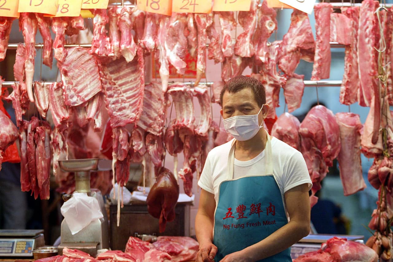 El gen del mcr-1 fue encontrado en carne en Guangzhou, China.