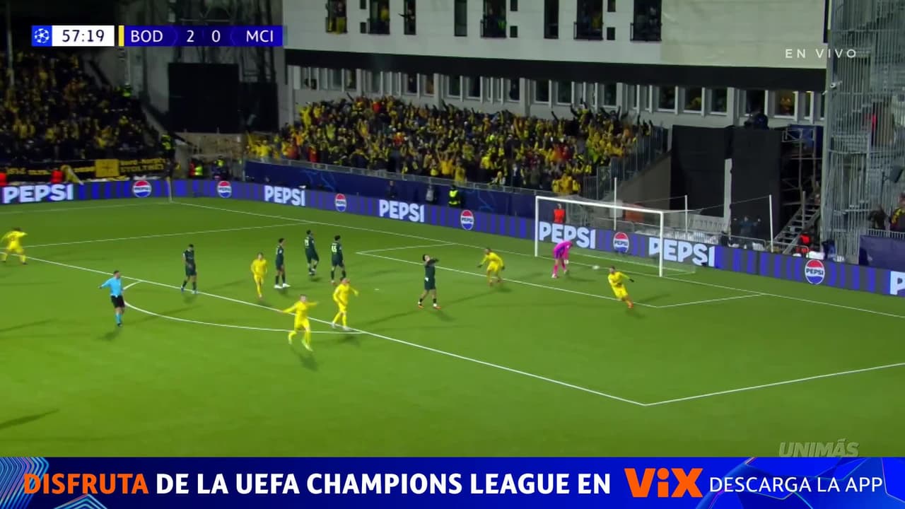 ¡UNA JOYA! Hauge marca un golazo espectacular para el 3-0 del Bodø/Glimt