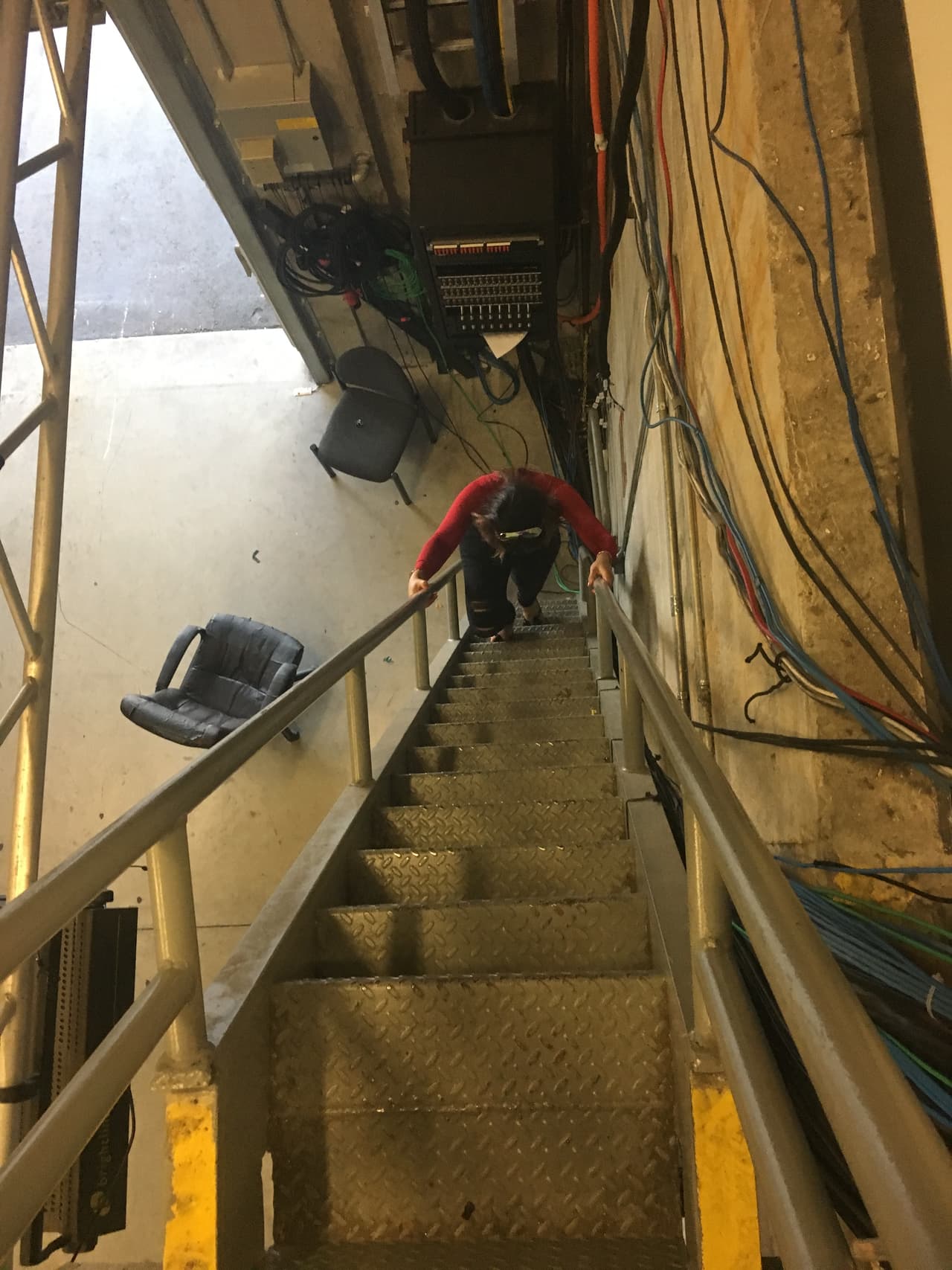 Así de alto estaba la primera escalera que subió