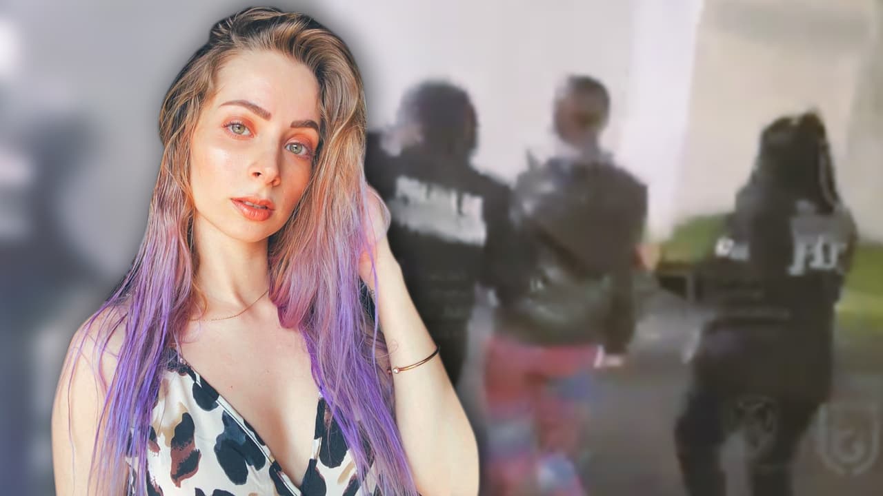 El momento en que la hermana de Ginny Hoffman, 'YosStop', fue arrestada acusada de pornografía infantil